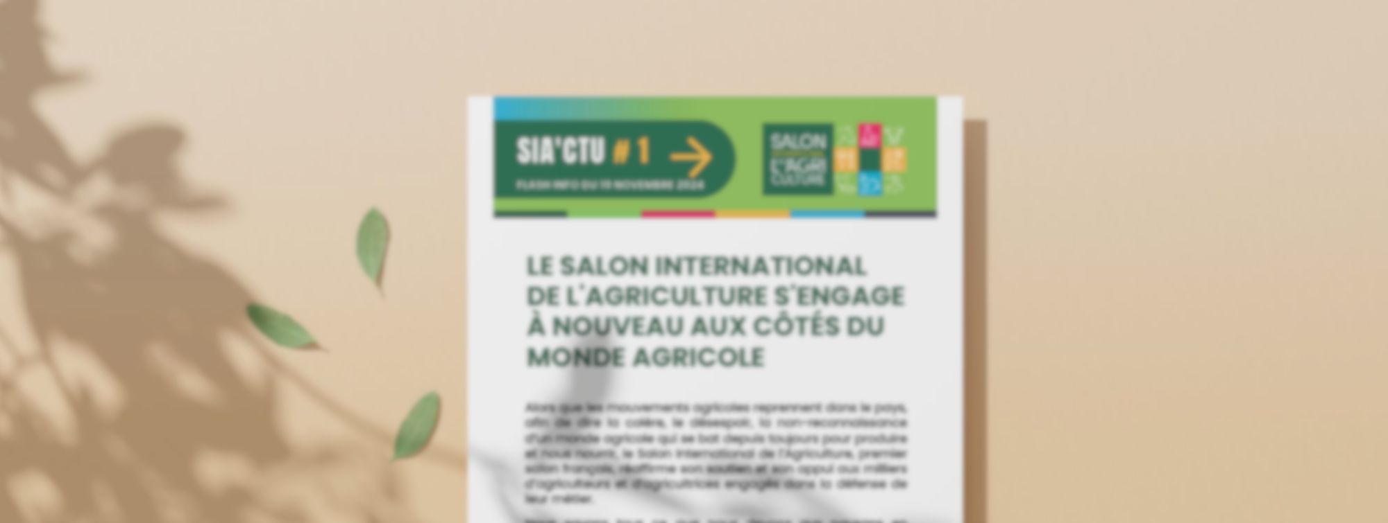 siactu l'actualité agricole racontée par le salon