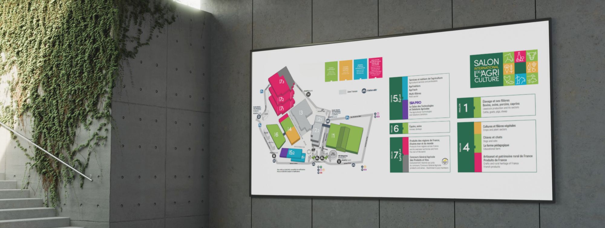 A poster featuring the SIA 2026 plan displayed on a wall