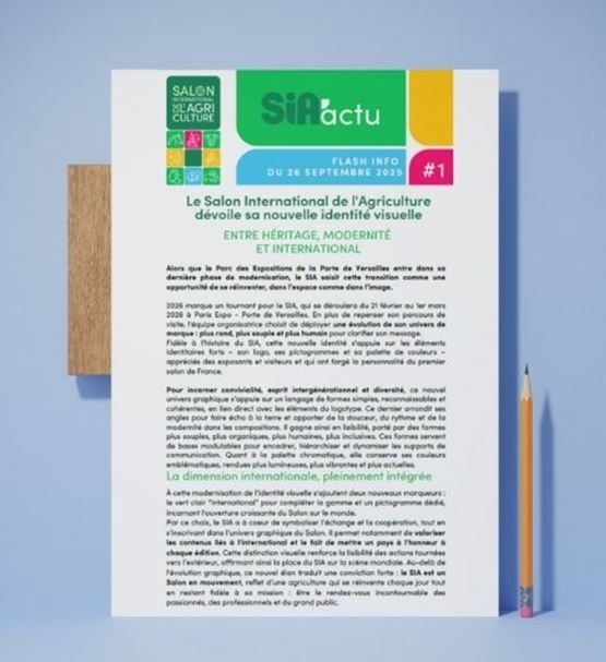 Le communiqué de presse du Salon International de l'Agriculture Sia'ctu