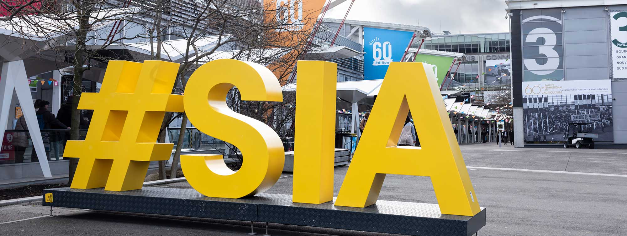SIA Hastag placed outside the show